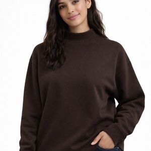 ULTRA Soft Uniqlo U Mock Turtleneck Sweater in Rich Brown Size XS